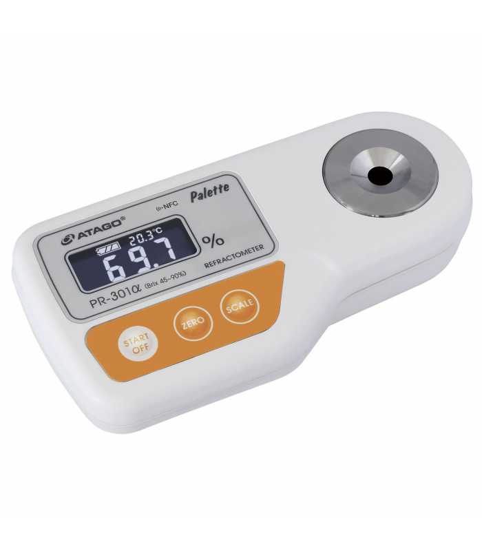 Atago PR-301Α Palette [3462] Digital Portable Brix Refractometer, Brix : 45.0 to 90.0% Measurement Range